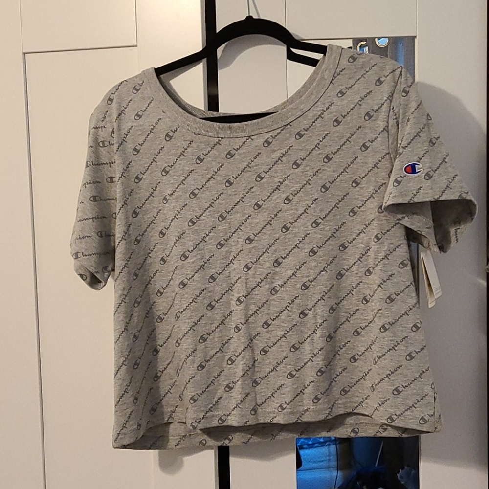 NWT Champion Crop top logo shirt